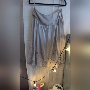 Laredoute Creation Lilac cut out‎ skirt French  made 100% Viscose size 8